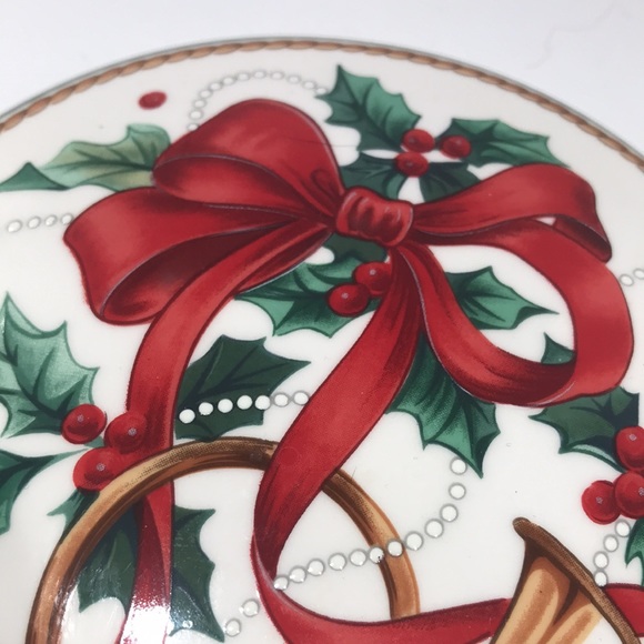Vintage Mikasa Maxima Jubilation Pattern Christmas Holiday Trinket Candy Dish - Picture 10 of 10
